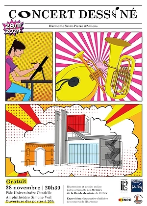 Affiche du Concert dessiné à l'UPJV