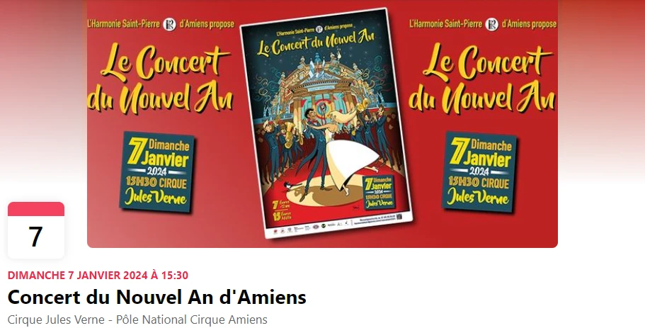 Évènement Facebook du Concert du Nouvel An 2024