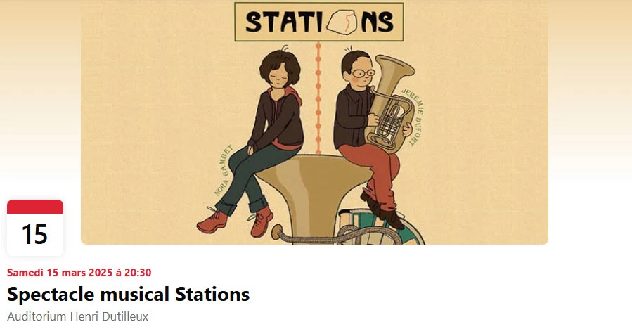 Évènement Facebook du Spectacle musical Stations